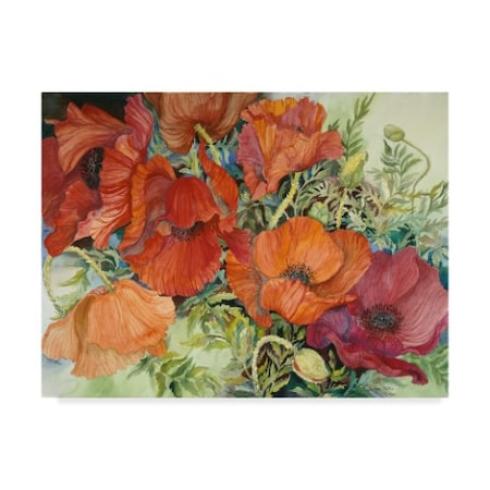 Joanne Porter 'Orange Poppies' Canvas Art,14x19